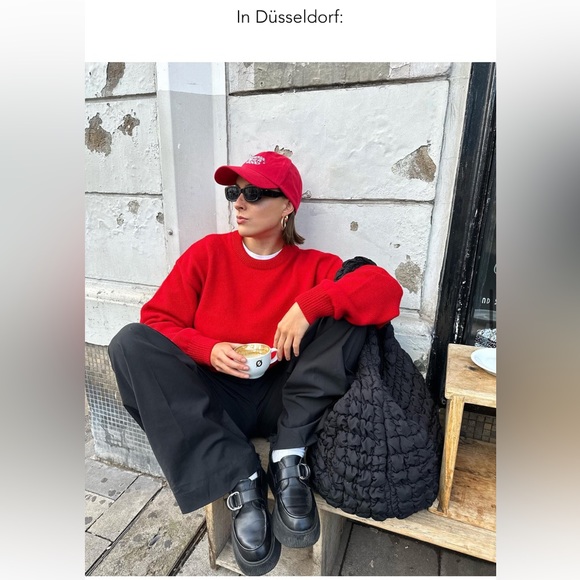 J. Crew Side Slit Supersoft Turtleneck Sweater in Burgundy - Picture 13 of 16